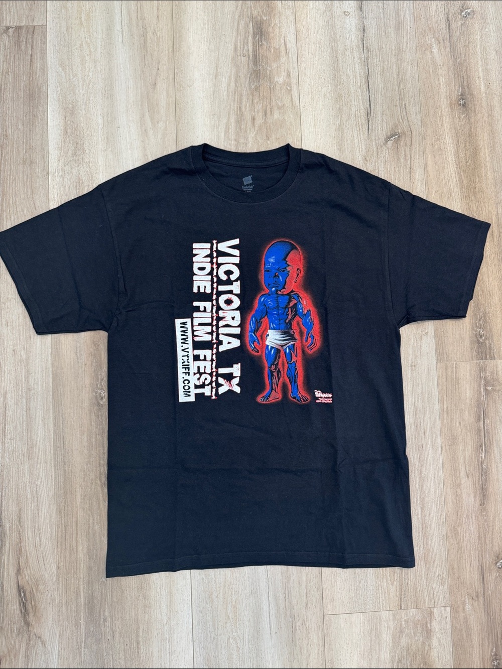 Ron English-Popaganda, Victoria, TX Indie Film Fest Graphic Tee - Black